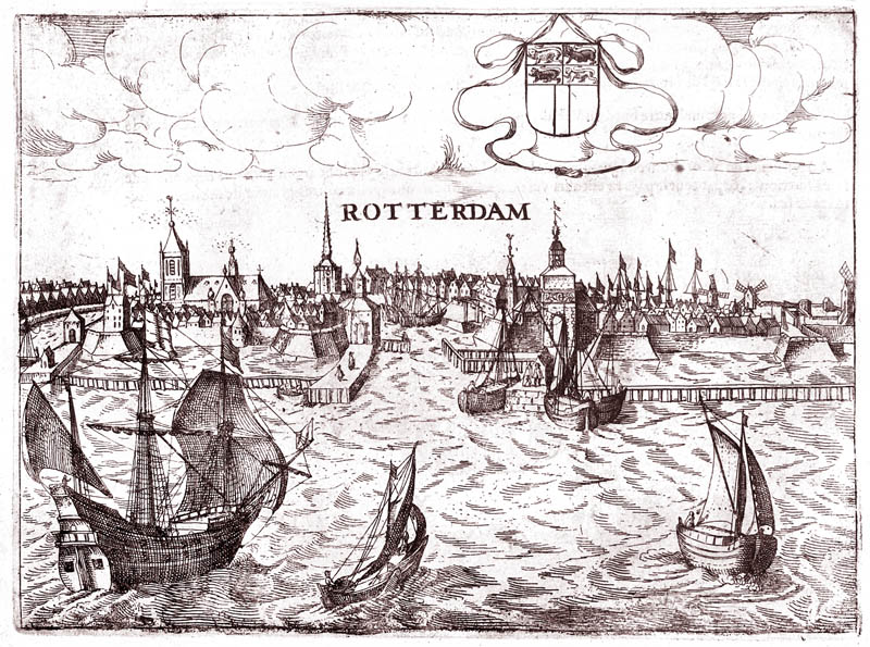 Gezicht op Rotterdam 1613 Guiccardini
